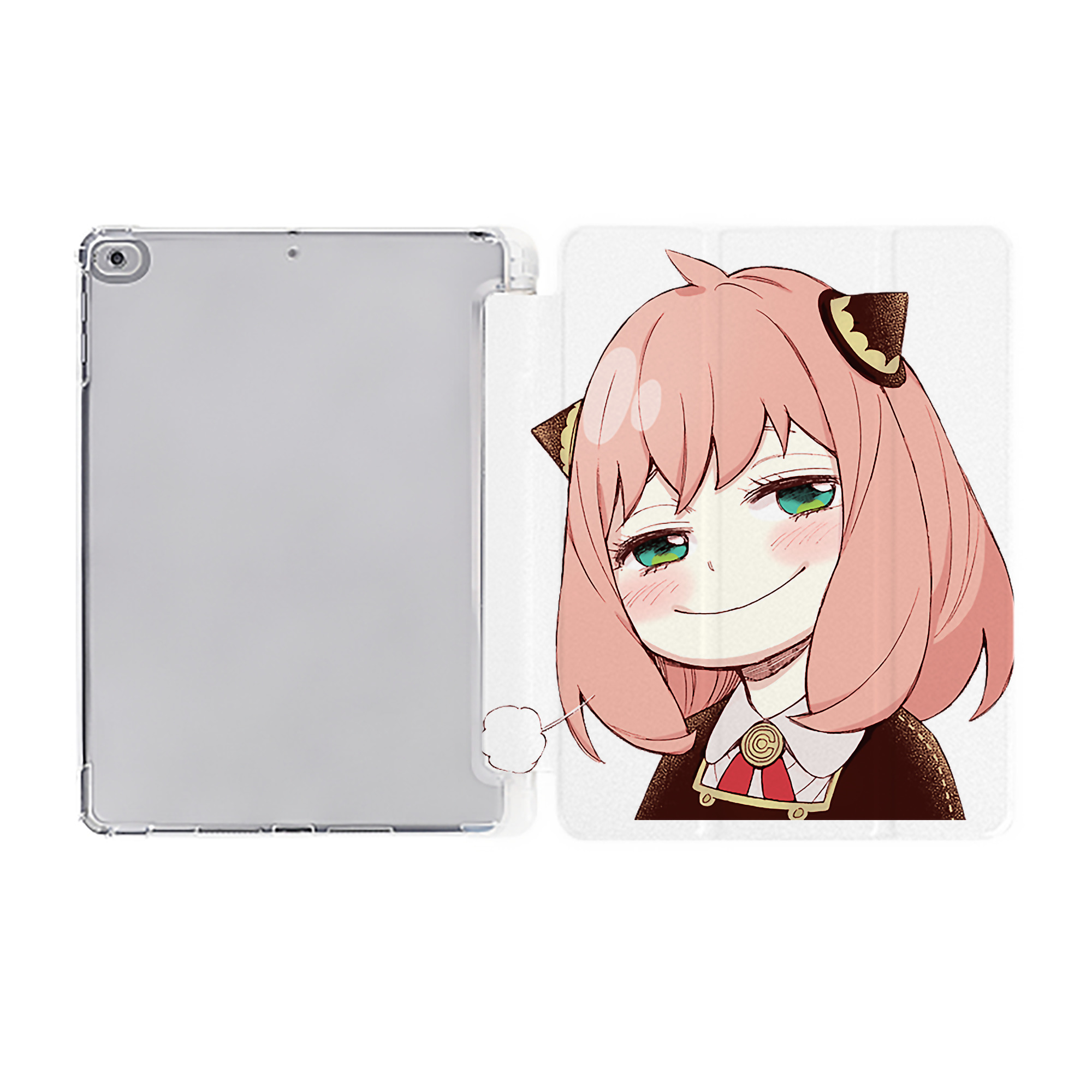 （画像用） SPY×FAMILY间谍家家酒 IPad ケース ペン収納付き 三つ折りスタンド PUレザー×シリコン 対応機種9.5/10.5/10.9インチ